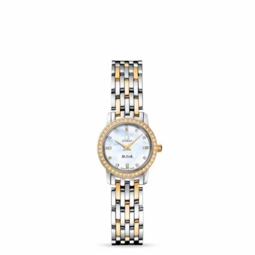 Omega De Ville Prestige Quartz 22 Two Tone Diamond / MOP / Bracelet 4375.57.00 (43755700)